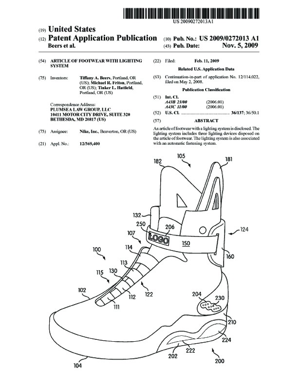  Nike patenta un sistema de auto-atado y Marty McFly suspira