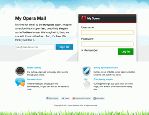 Opera lanza nuevo servicio de correo electrnico