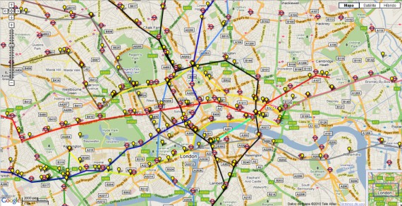 Sigue en tiempo real el funcionamiento del metro de Londres