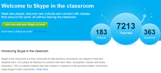 Skype lanz una red social de profesores
