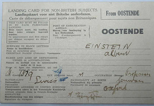 Documentos de inmigracin de Einstein son encontrados en Londres
