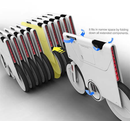 Ebiq, la bicicleta futurista fácil de estacionar