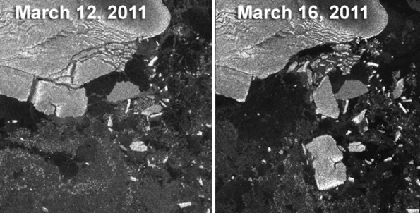 El tsunami japons cre enormes icebergs en la Antrtica (video)