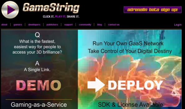 GameString Adrenalin: Videojuegos en la nube