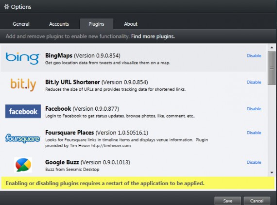 Seesmic Desktop 2 te deja elegir cmo ver tus redes sociales usando plug-ins