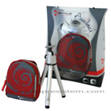 ESTUCHE PARA CAMARA DIGITAL ROJO INCLUYE TRIPODE
